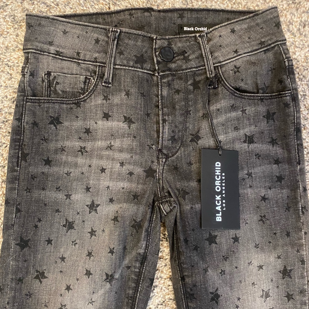 Charcoal With Black Stars - Jeans